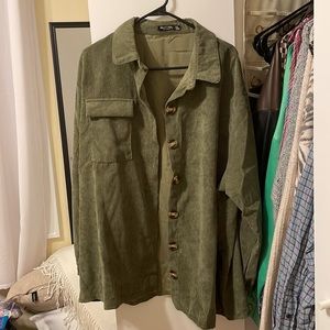 Nasty Gal Oversized Corduroy Shirt